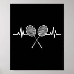 Badminton Hartslag Sportieve Liefhebbers Sportieve Poster
