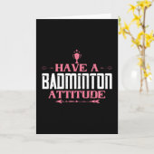 Badminton - Have a Badminton Attitude Kaart (Gele Bloem)