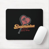 Badminton Heart In Every Swing Design  Muismat (Met muis)