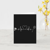 Badminton Heartbeat Funny Badminton Kaart (Gele Bloem)