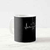 Badminton Heartbeat Gift Koffiemok (Voorkant links)