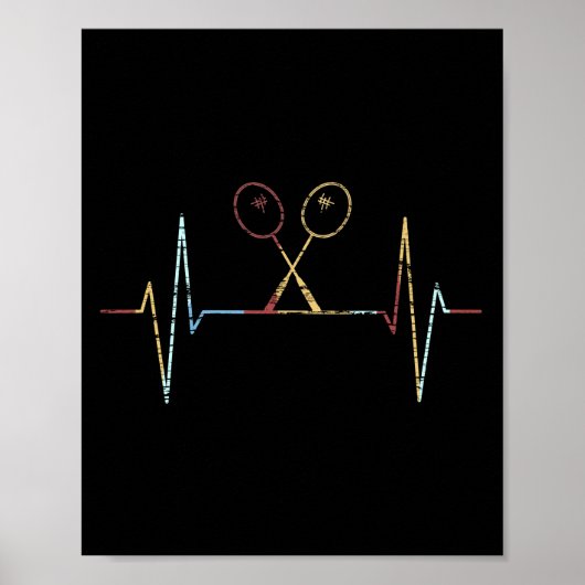 Badminton Heartbeat Poster (Voorkant)