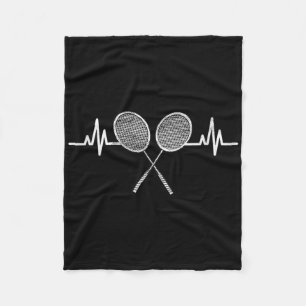 Badminton Heartbeat Sportliefhebbers Sportieve jon Fleece Deken