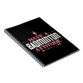Badminton - Heb een Badminton Attitude Notitieboek (Rechterzijde)