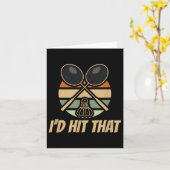 Badminton heeft die retro geraakt kaart (Gele Bloem)