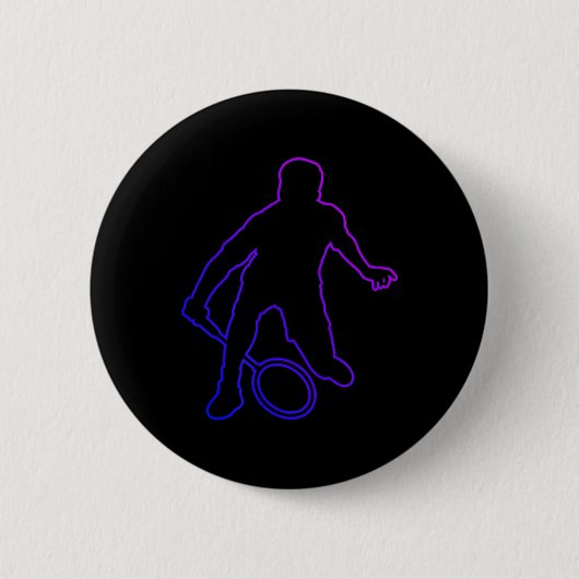 Badminton Heren Badminton Speler Shuttle Ronde Button 5,7 Cm (Voorkant)