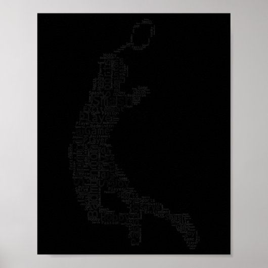 Badminton Heren Dames Badmintonspeler Poster (Voorkant)