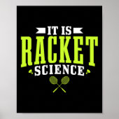 Badminton Het is een rakelet Science Man Vrouwen g Poster (Voorkant)