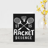 Badminton Het Is Racket Science Kaart (Gele Bloem)