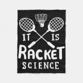 Badminton, het is racketwetenschap fleece deken (Voorkant)