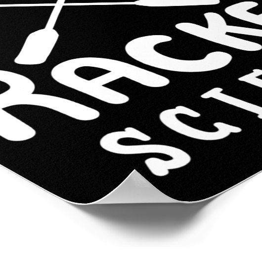 Badminton, het is racketwetenschap poster (Hoek)