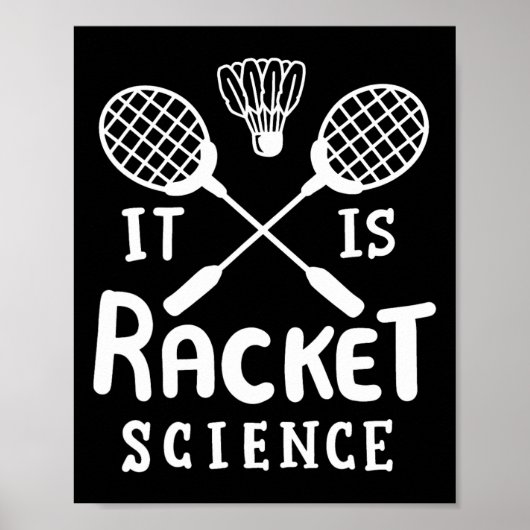 Badminton, het is racketwetenschap poster (Voorkant)
