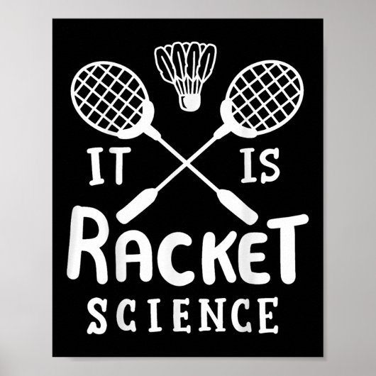 Badminton, het is racketwetenschap poster (Voorkant)