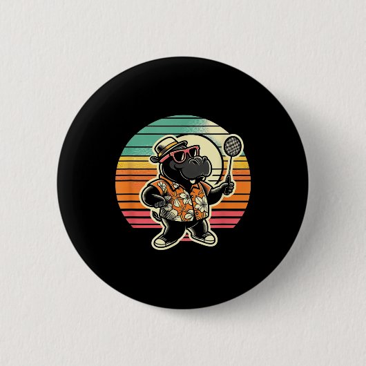 Badminton Hippo Shuttle Ronde Button 5,7 Cm (Voorkant)