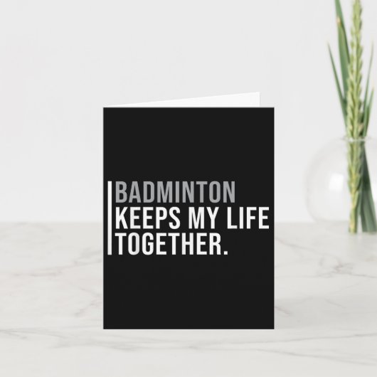 Badminton Hobby Badminton Speler Quote Kaart (Voorkant)