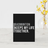 Badminton Hobby Badminton Speler Quote Kaart (Gele Bloem)