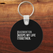 Badminton Hobby Badminton Speler Quote Sleutelhanger (Voorkant)