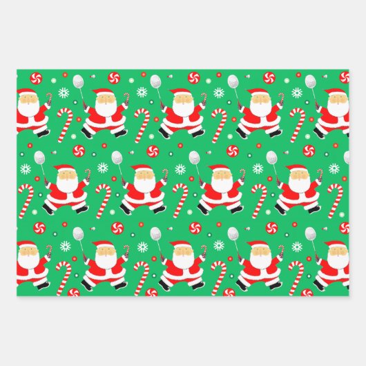 Badminton Holiday Gift Inpakpapier Vel (Voorkant 3)
