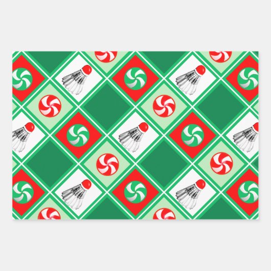 Badminton Holiday Gift Inpakpapier Vel (Voorkant 2)
