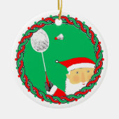 Badminton Holiday Gift Keramisch Ornament (Voorkant)