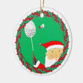 Badminton Holiday Gift Keramisch Ornament (Links)