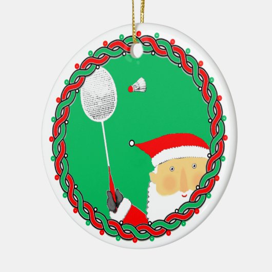 Badminton Holiday Gift Keramisch Ornament (Links)