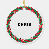 Badminton Holiday Gift Keramisch Ornament (Achterkant)