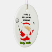 Badminton Holiday Gift Keramisch Ornament (Rechts)