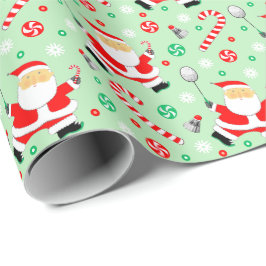 Badminton Holiday Gift Wrapping Paper Cadeaupapier