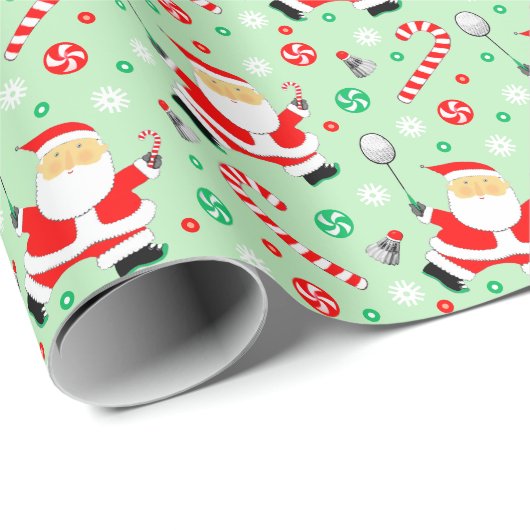 Badminton Holiday Gift Wrapping Paper Cadeaupapier (Rol Hoek)
