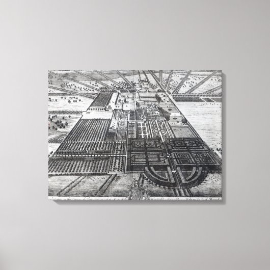 Badminton House in de provincie Gloucester Canvas Afdruk (Voorkant)