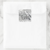 Badminton House in de provincie Gloucester Vierkante Sticker (Tas)