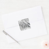 Badminton House in de provincie Gloucester Vierkante Sticker (Envelop)