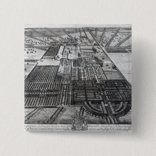 Badminton House in het graafschap Gloucester Vierkante Button 5,1 Cm