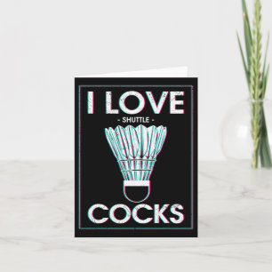 Badminton I Love is een badmintonspeler Kaart