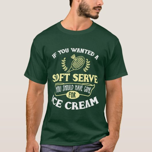 Badminton idea Joke Soft Serve Quote Badminton Pla T-shirt (Voorkant)