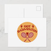 Badminton - Ik heb Badminton Briefkaart (Voorkant / Achterkant)