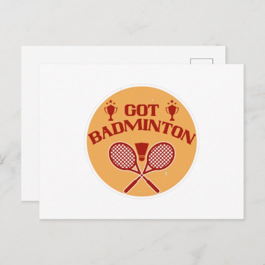 Badminton - Ik heb Badminton Briefkaart (Voorkant / Achterkant)