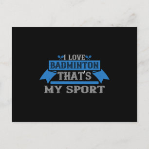 Badminton - Ik hou van Badminton Briefkaart