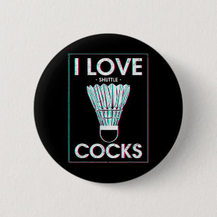 Badminton Ik Hou Van S Badminton Badminton Speler  Ronde Button 5,7 Cm