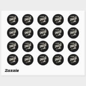 Badminton, ik kwam om de shuttle te slaan ronde sticker (Vel)