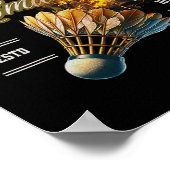 Badminton Ik kwam om Shuttle Fireball te slaan Poster (Hoek)
