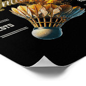 Badminton Ik kwam om Shuttle Fireball te slaan Poster (Hoek)