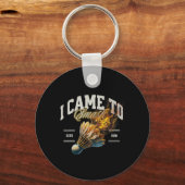 Badminton Ik kwam om Shuttle Fireball te slaan Sleutelhanger (Voorkant)