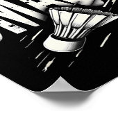 Badminton ik kwam shuttle smashen poster (Hoek)
