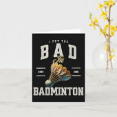 Badminton Ik Zet De Slecht In Badminton Shuttle Kaart (Gele Bloem)