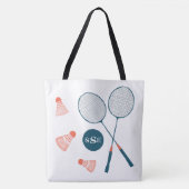 Badminton illustratie tas MONOGRAMMED (Voorkant)
