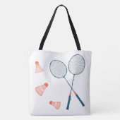 Badminton illustratie tas MONOGRAMMED (Achterkant)