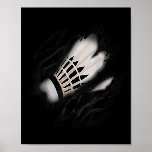 Badminton In Me Design, Badmintonontwerp Poster (Voorkant)