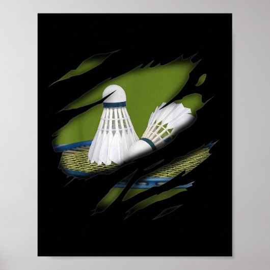 Badminton In Me Design  Poster (Voorkant)